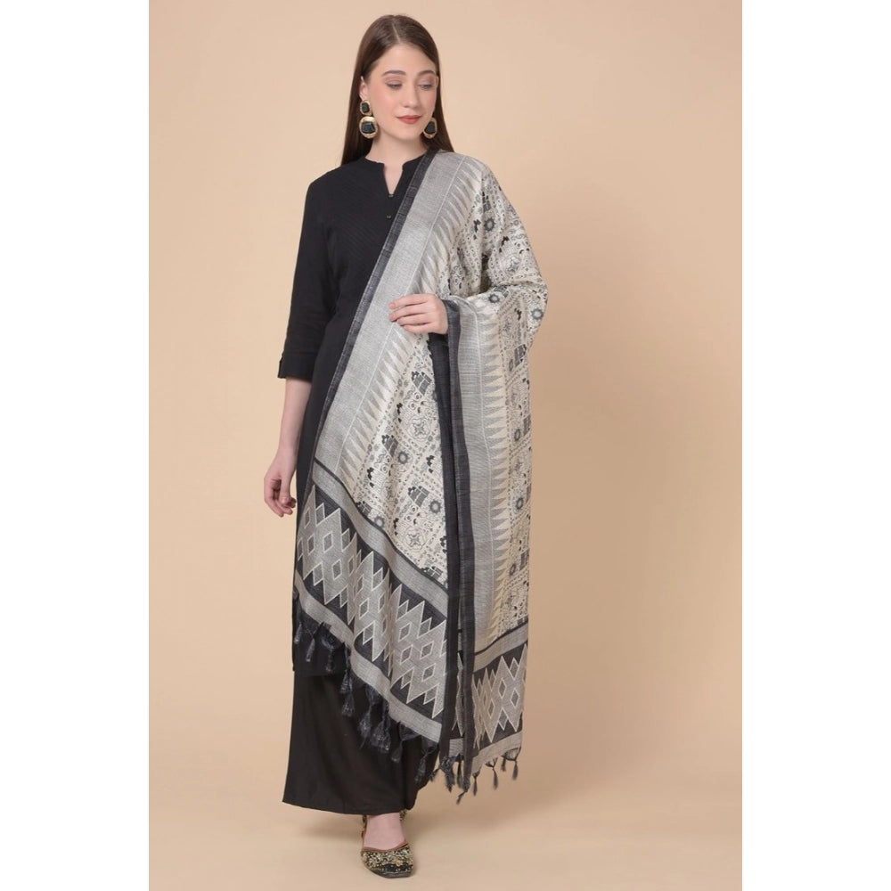 Generic Women's Art Silk Printed Dupatta (Multicolored, Length: 2.25 to 2.50 Mtr)