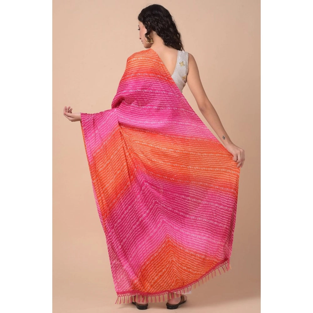 Generic Women's Chanderi Printed Dupatta (Multicolor, Length: 2.25 to 2.50 Mtr)