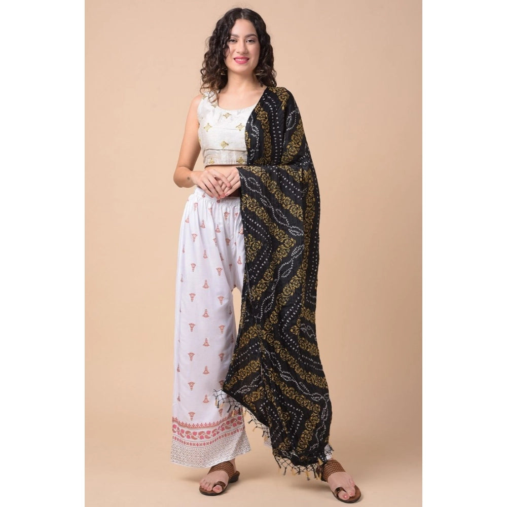 Generic Women's Chanderi Printed Dupatta (Multicolor, Length: 2.25 to 2.50 Mtr)