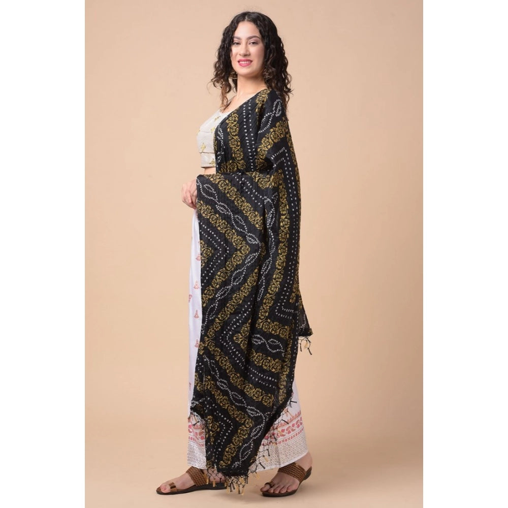 Generic Women's Chanderi Printed Dupatta (Multicolor, Length: 2.25 to 2.50 Mtr)