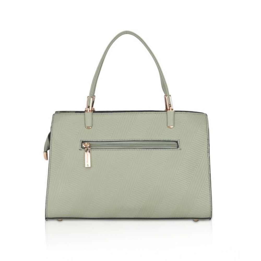 Generic Women's Faux Leather Textured Adjustable Long Belt Handbag (Green)