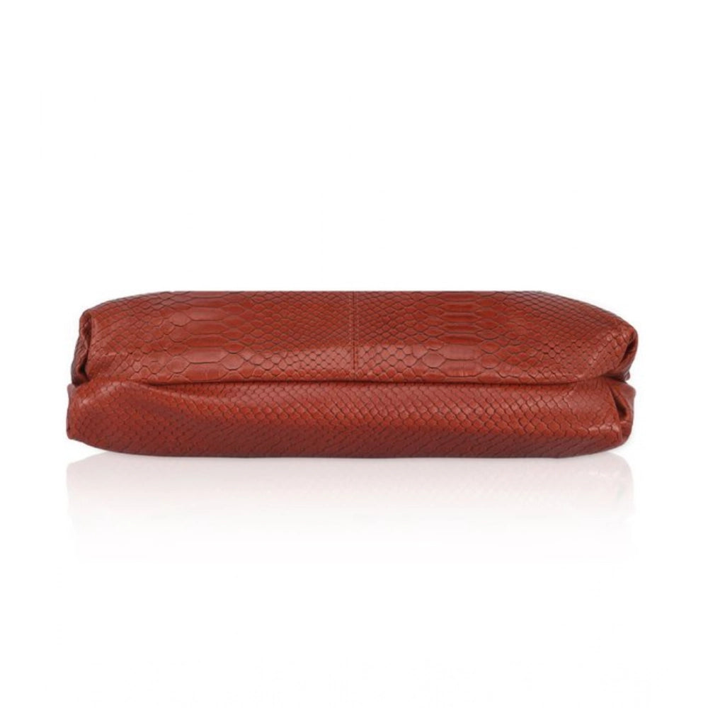Generic Women's Faux Leather Textured Sling Bag (Brown )