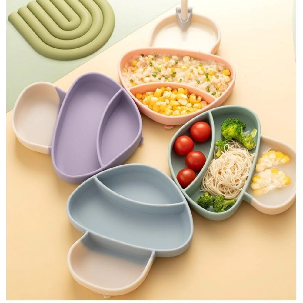 Generic Silicon Mushroom Children Plate Tablewar (Multicolor)