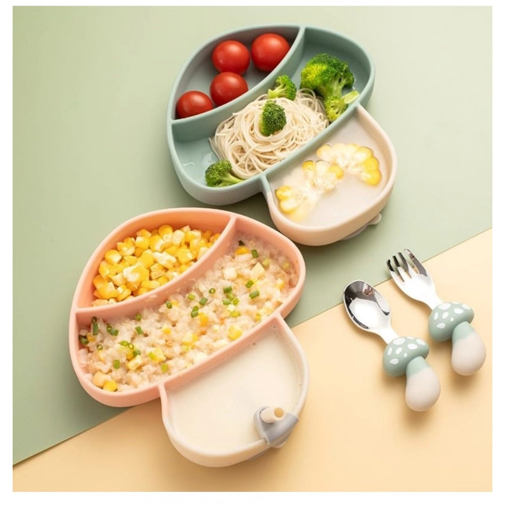 Generic Silicon Mushroom Children Plate Tablewar (Multicolor)