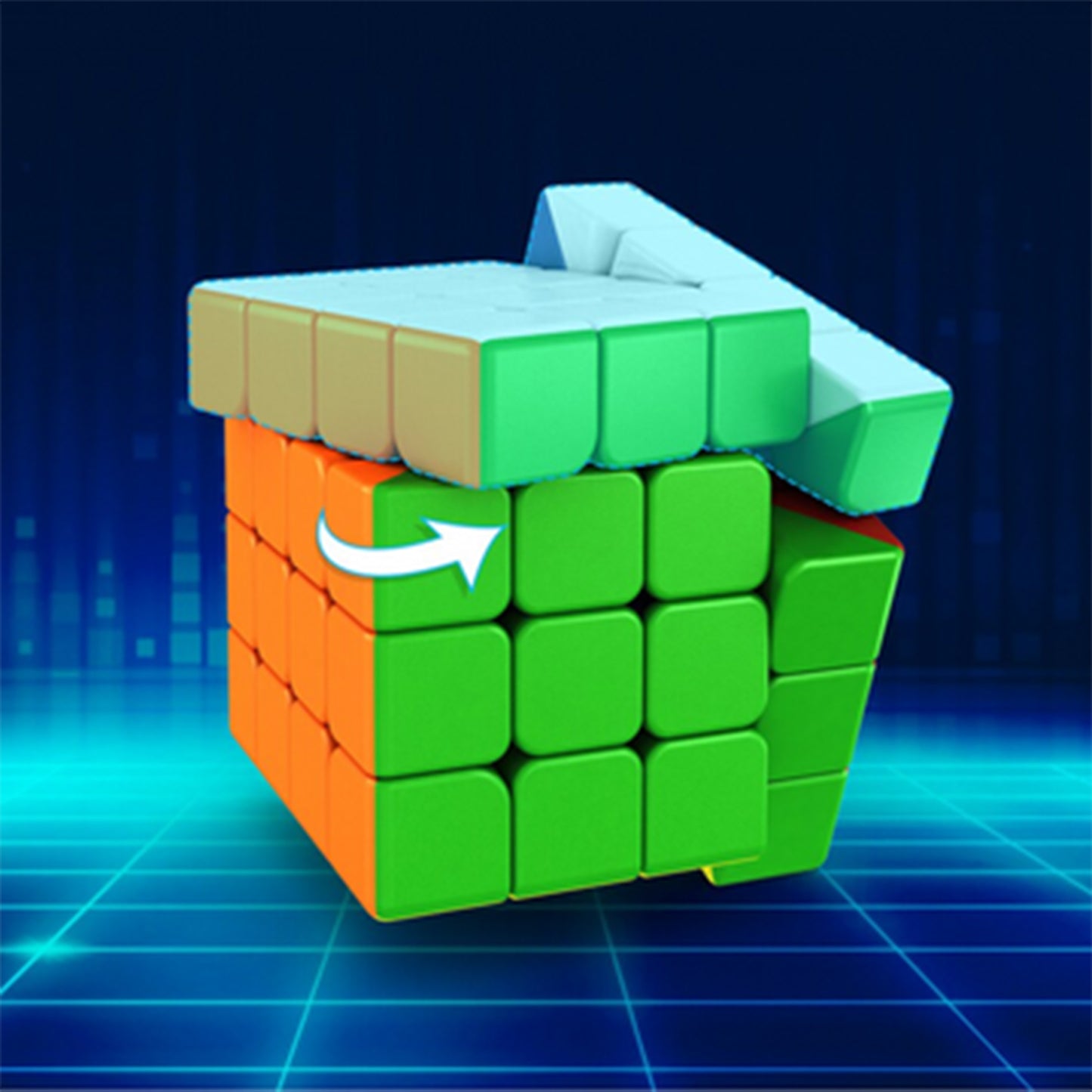 Small Puzzles Cubes 444 High Speed Sticker Less Magic Cube Game Kids And Professionals Magic Cube Puzzle Toy Pack Of 1 8+ Years