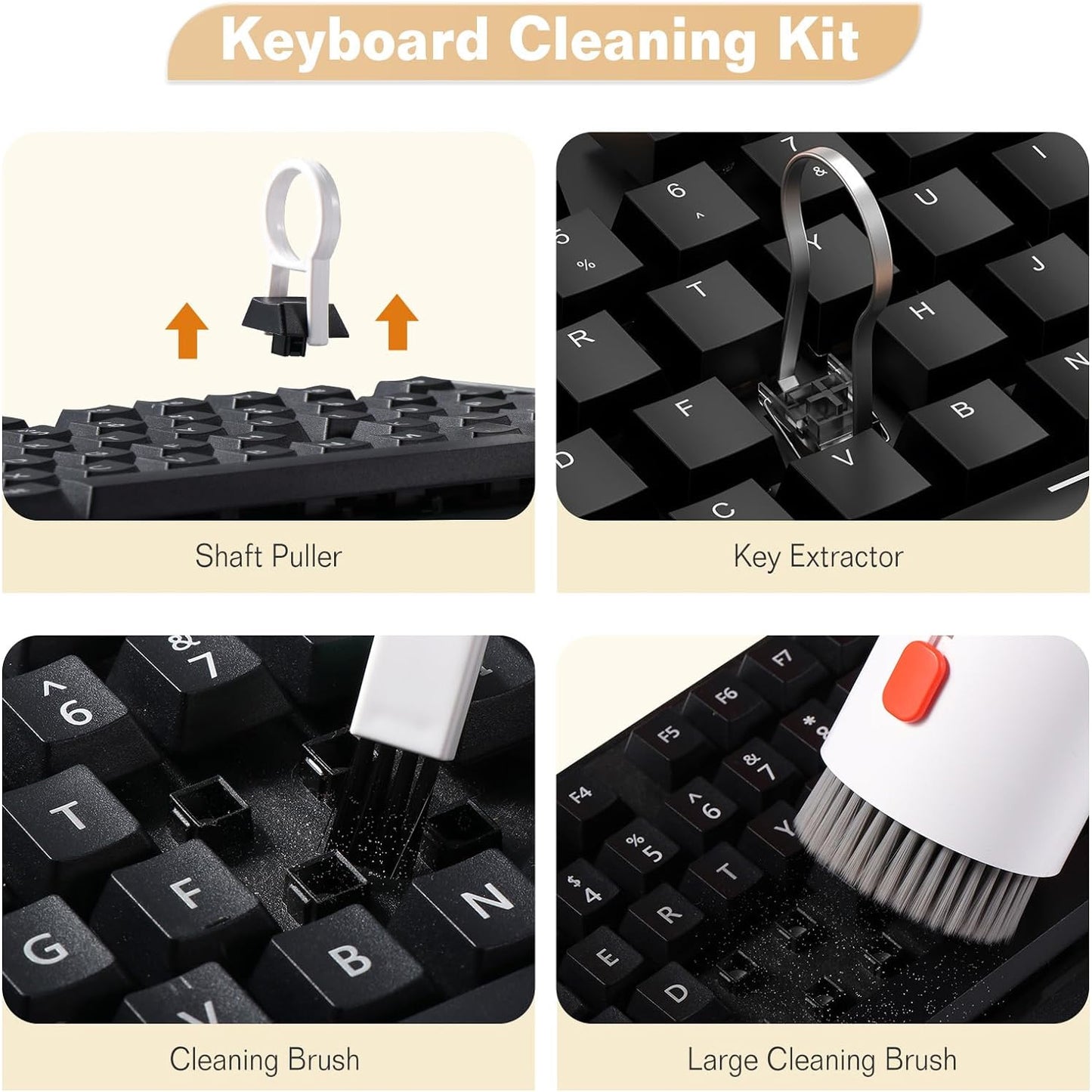 Keyboard Cleaner Kit 20-in-1 Laptop Phone Screen Cleaning Kit Keyboard Cleaning Kit With Electronic Cleaning Brush Spray For Airpods Pro Ipad Iphone Pro Camera Computer Cleaning