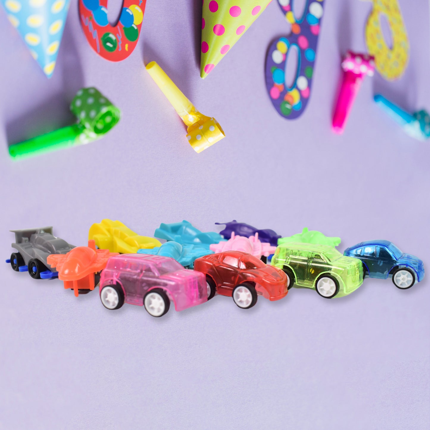 Mini Pull Back Car Aeroplane Plastic Pull Back Car Cartoon Toys (12 Pcs Set)