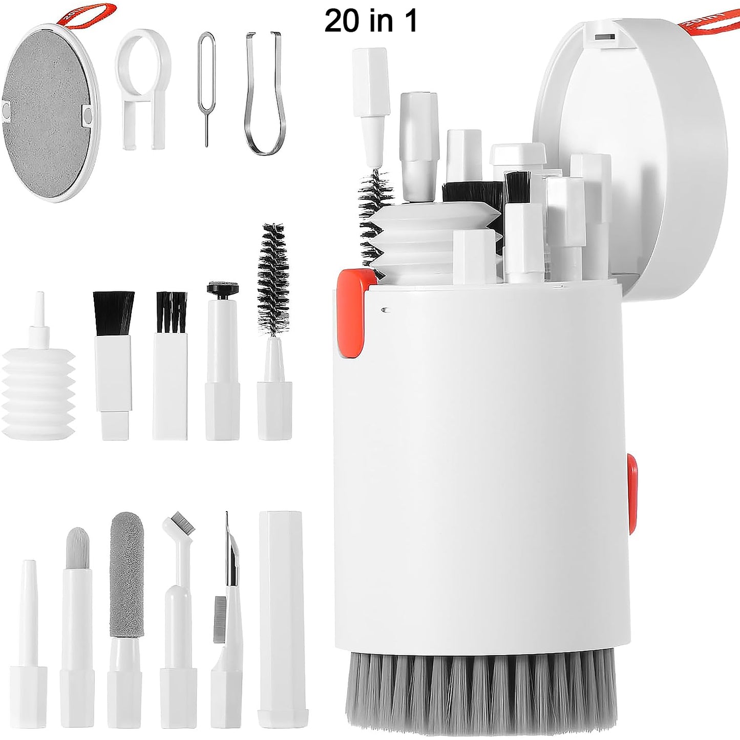 Keyboard Cleaner Kit 20-in-1 Laptop Phone Screen Cleaning Kit Keyboard Cleaning Kit With Electronic Cleaning Brush Spray For Airpods Pro Ipad Iphone Pro Camera Computer Cleaning