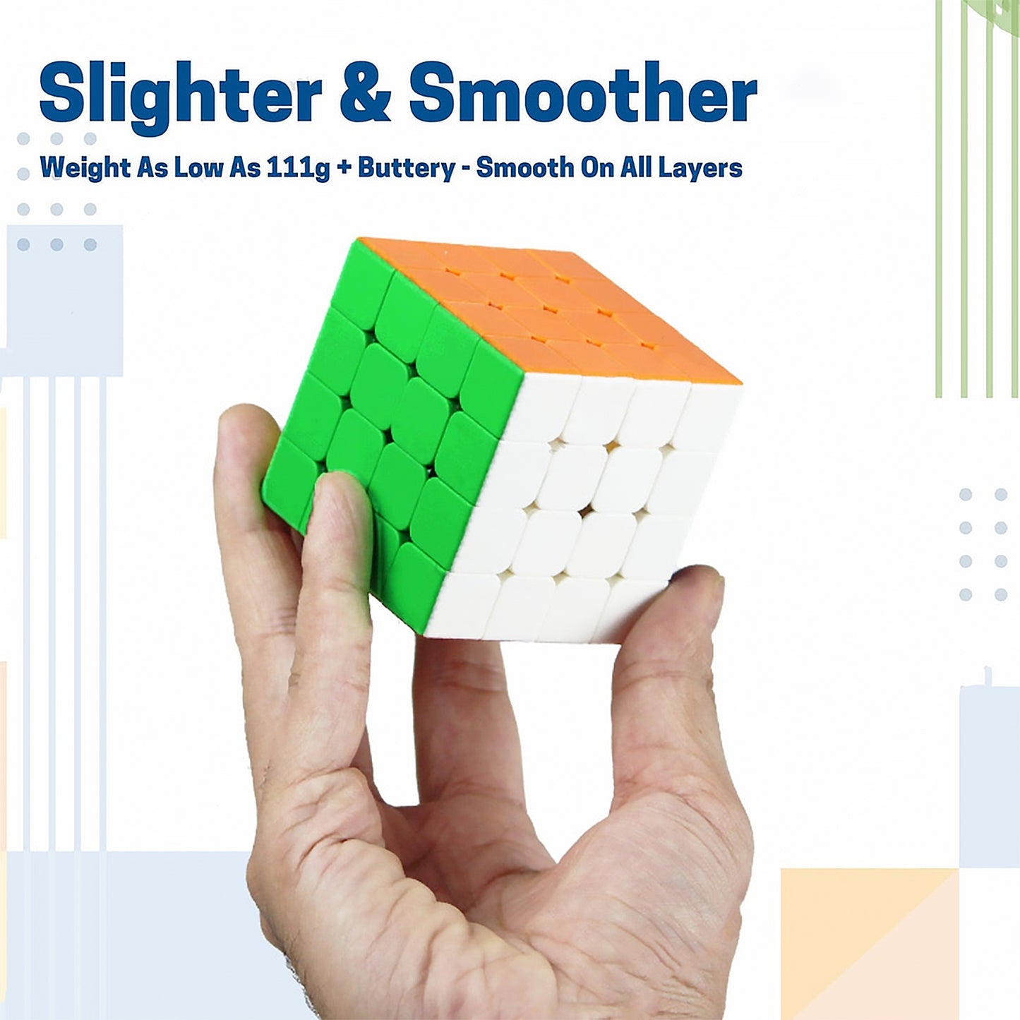 Small Puzzles Cubes 444 High Speed Sticker Less Magic Cube Game Kids And Professionals Magic Cube Puzzle Toy Pack Of 1 8+ Years
