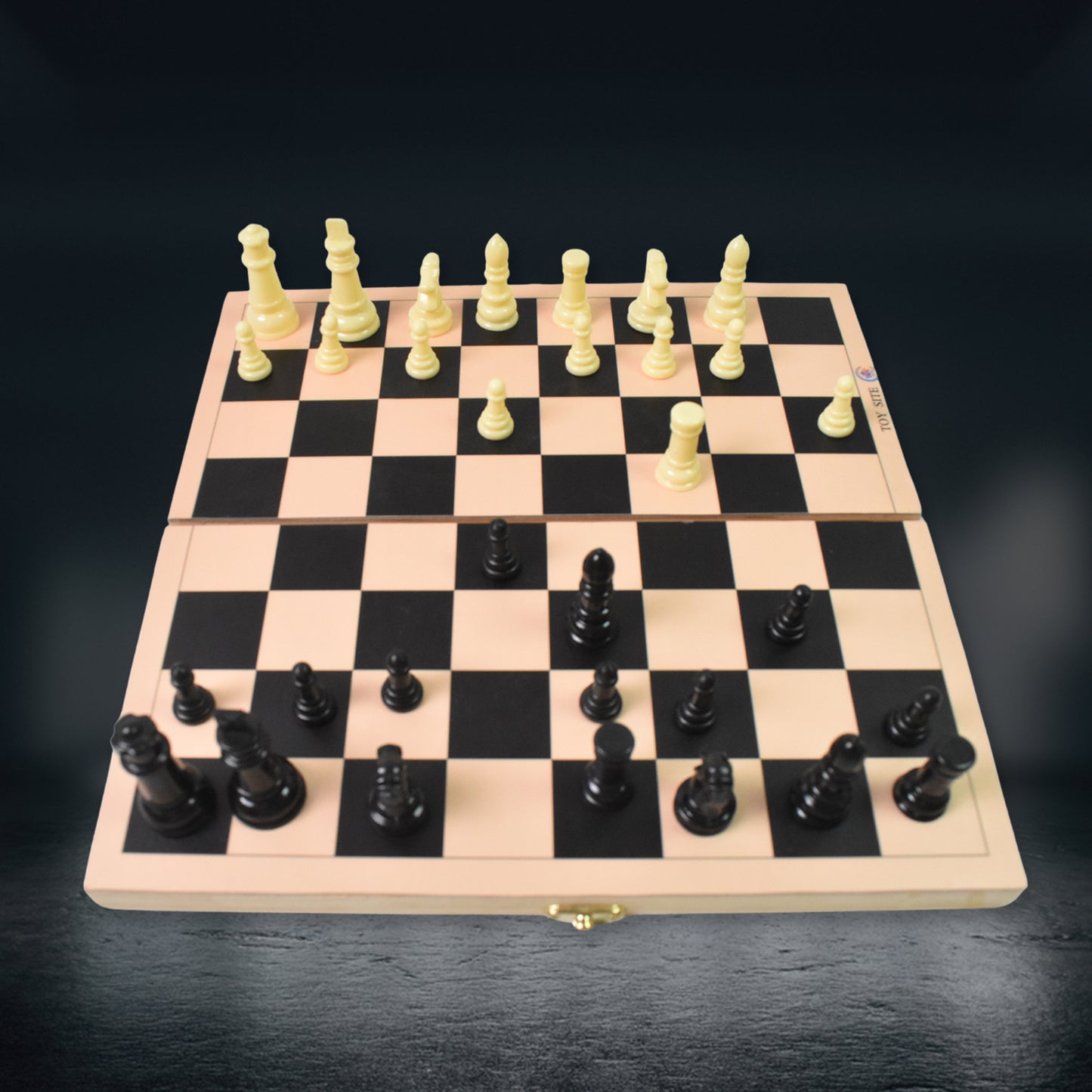 Folding Wooden Chess Board Set (30 30 Cm 1 Set)