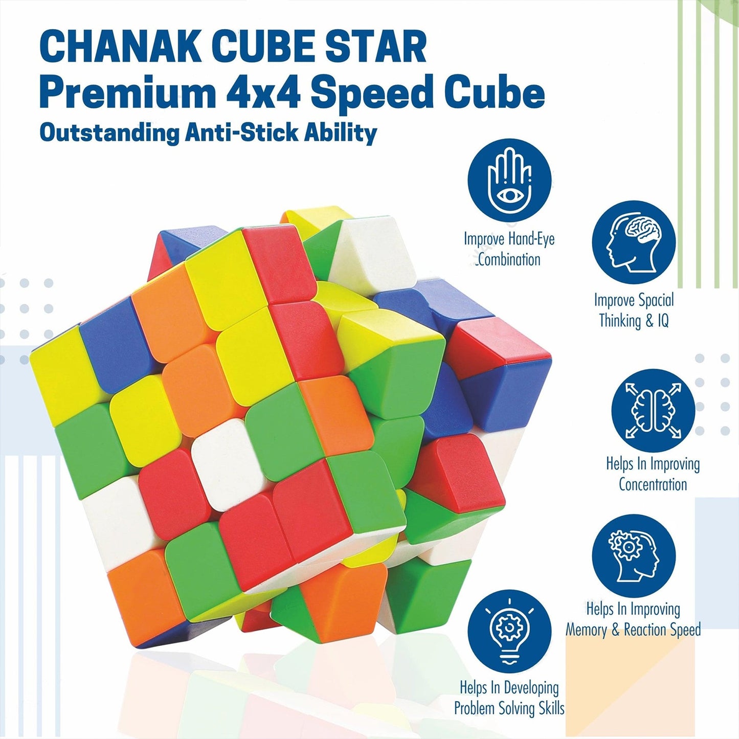 Small Puzzles Cubes 444 High Speed Sticker Less Magic Cube Game Kids And Professionals Magic Cube Puzzle Toy Pack Of 1 8+ Years