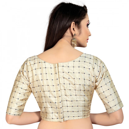 Generic Women's Brocade, Inner-Cotton Full Stitched Padded Blouse (Chiku )