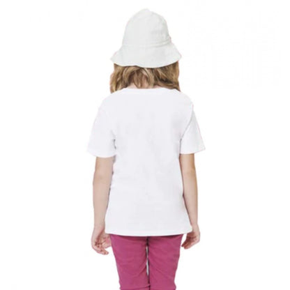 Generic Girls Cotton Baby Shark Half Sleeve TShirt (White)