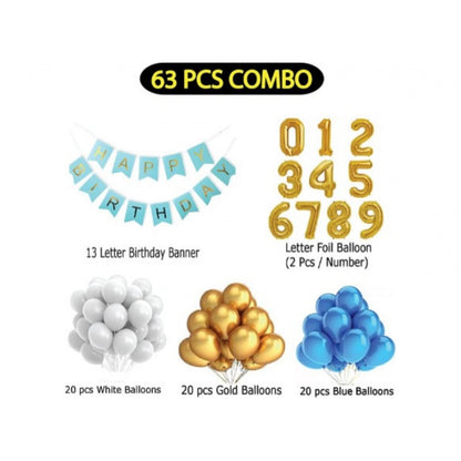 Generic 12Th Year Decoration Kit For Boy And Girl With Banner And Balloons (Blue)