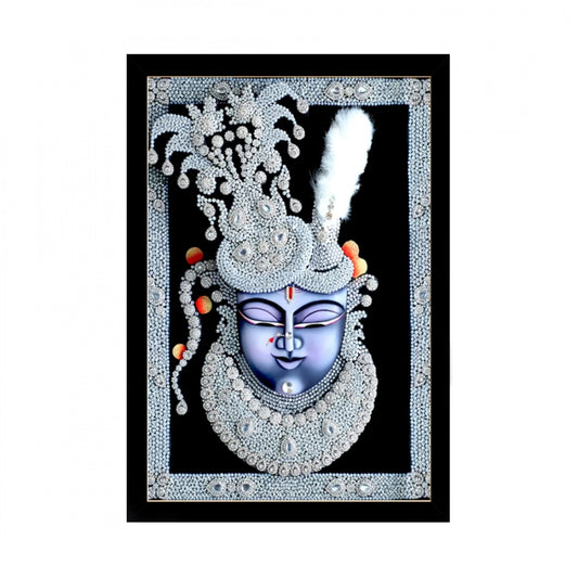 Generic Shrinathji Painting with Synthetic Photo Frame (Multicolor)
