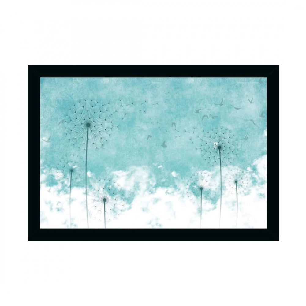 Generic Flower Painting Painting with Synthetic Photo Frame (Multicolor)