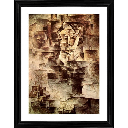 Generic The Accordionist 1911 Painting With Wood Photo Frame (Multicolor)