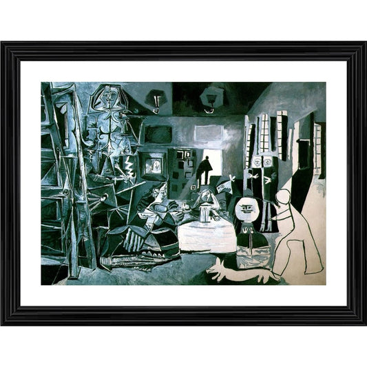 Generic Las Meninas The Maids of Honour 1957 Painting With Wood Photo Frame (Multicolor)