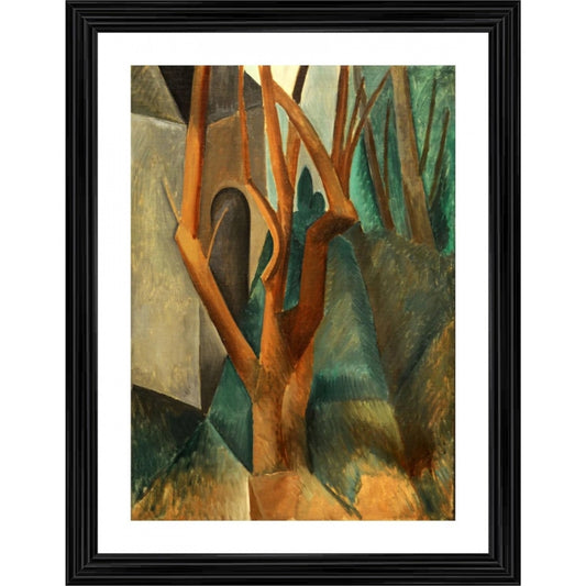 Generic La Rue des Bois The Street of the Woods 1908 Painting With Wood Photo Frame (Multicolor)