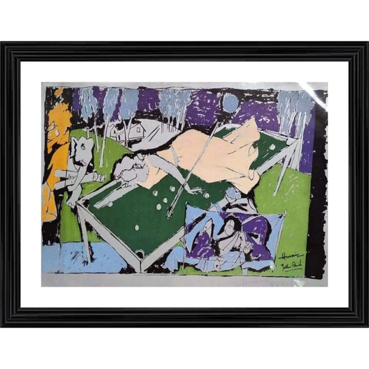Generic The Culture 1 Painting With Wood Photo Frame (Multicolor)