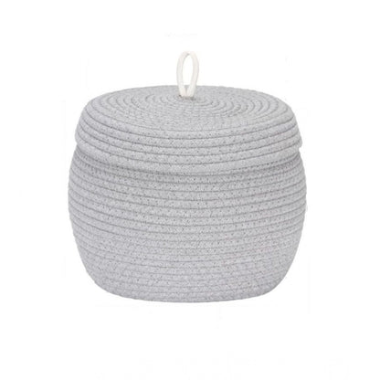 Generic Cotton Bear Shaped Storage Matka Basket With Lid Pack of 1 (Grey)