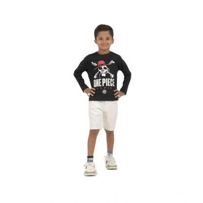 Generic Pack of 3 Boy's Cotton Printed Full Sleeve T-Shirt's (Multicolor)