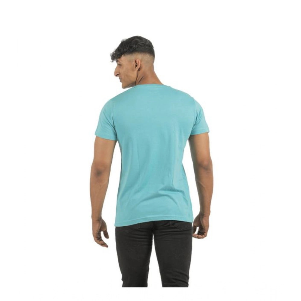 Generic Pack of 2 Men's Casual Cotton Solid Short Sleeve Tshirts (Multicolor)