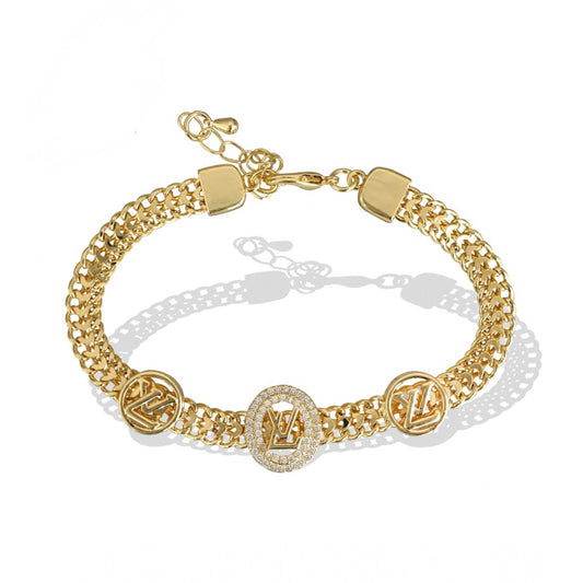 Generic Stainless Steel Unisex Gold Freesize Stainless Steel Loose Bracelet (Gold Plated)