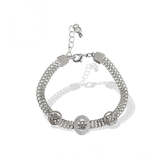 Generic Stainless Steel Unisex Silver Freesize Stainless Steel Loose Bracelet (Silver Plated)