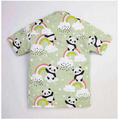 Generic Boy's Lycra Blend Printed Short Sleeve Shirt and Shorts Set (MultiColor)