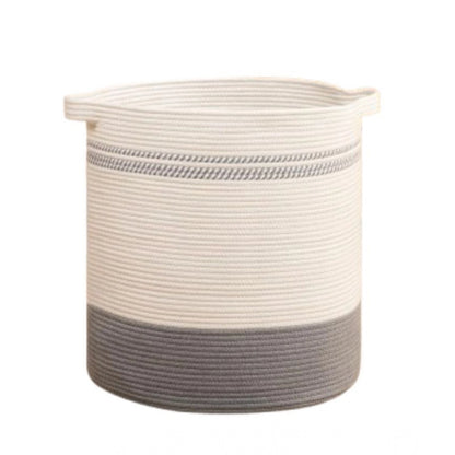 Generic Cotton Basket Pack of 1 Storage Basket For Clothes (Grey)